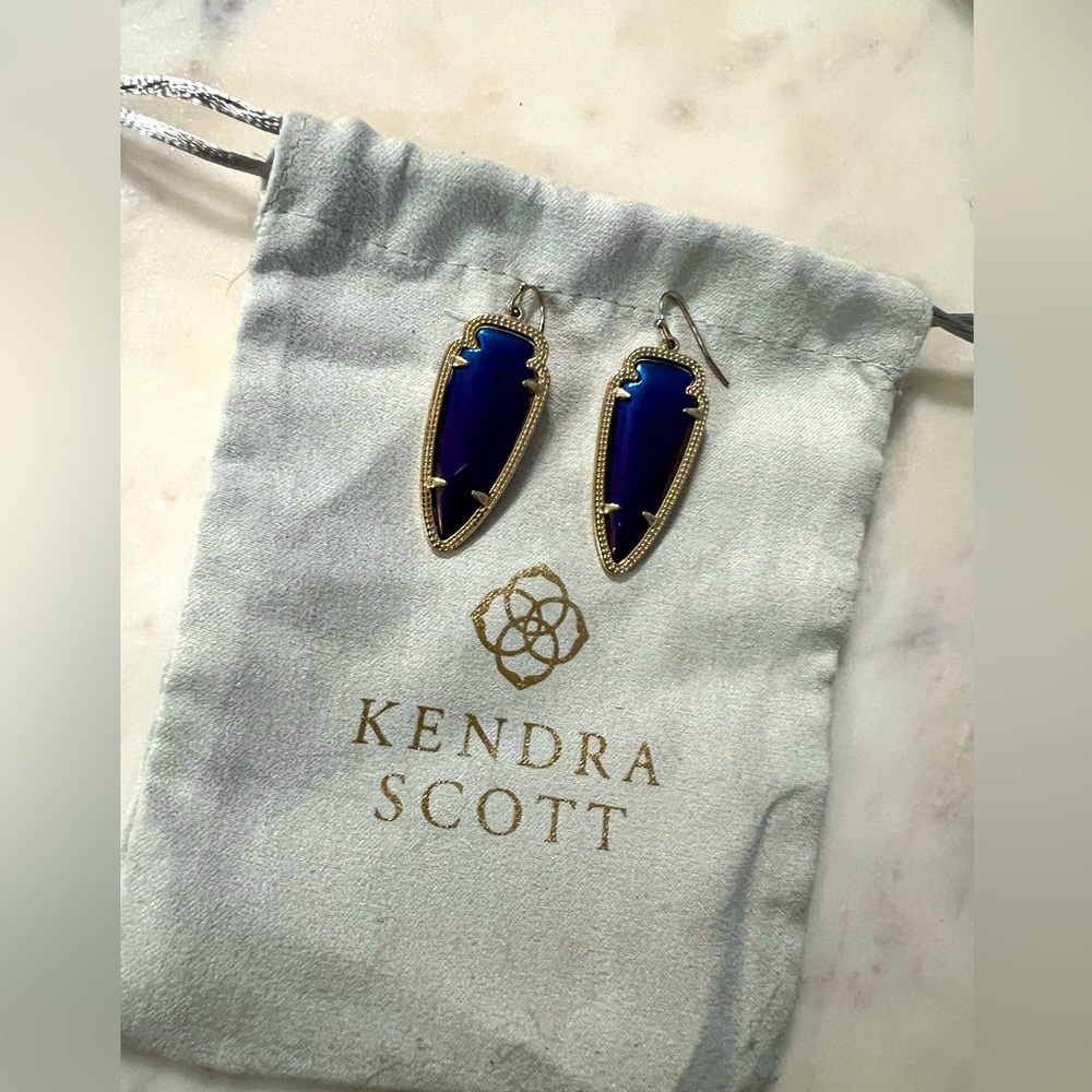 RARE KS SKY EARRINGS IN BLACK IRIDESCENT